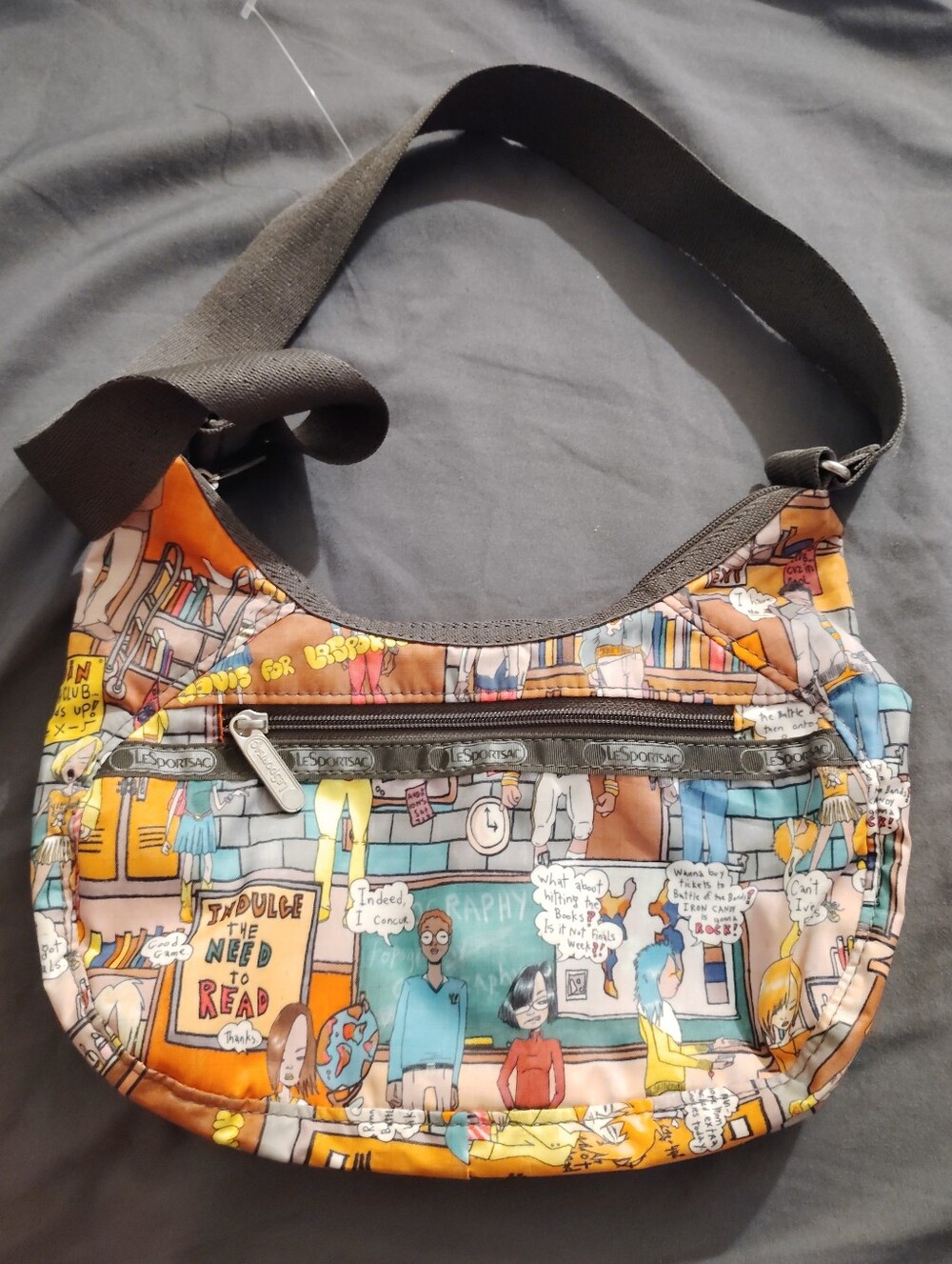 Lesportsac Schoolin Shoulder/Crossbody Bag 11” X 6.5” X 1.5” Limited Edition
